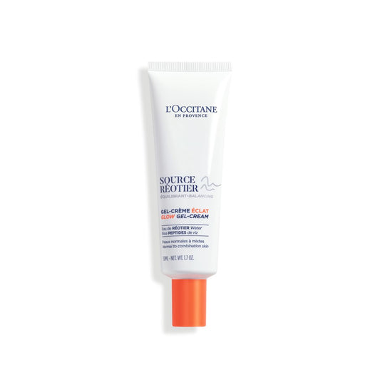 L'OCCITANE Source Reotier Glow Gel-Cream: Visibly Plump Skin, Dewy Finish, For Normal to Combination Skin, 1.7 Oz