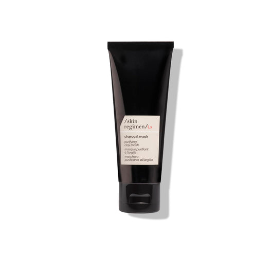 /skin regimen/Lx Charcoal Mask, Purifying Clay Mask, Detoxifies, Absorbs Impurities, Minimizes Pores, Longevity Complex™, Bamboo Charcoal, Clean Beauty, Vegan, Oily Skin, Italy, 2.54 Fl Oz