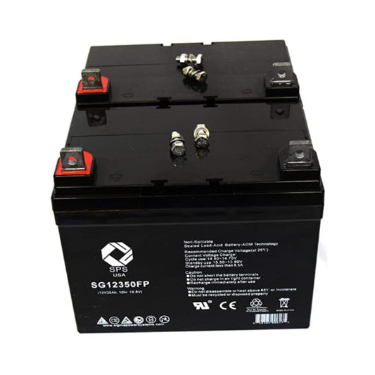 SPS Brand 12V 35Ah Replacement Battery (SG12350) for Electric Mobility Rascal 318 Scooter U1 (2 Pack)