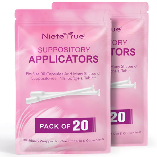 (40 Packs) Disposable Vaginial Applicators Individually Wrapped Hygienic Fit to Size 00 Cap-sules and Many Shapes of Suppositories, Tablets Feminine Care Applicators from