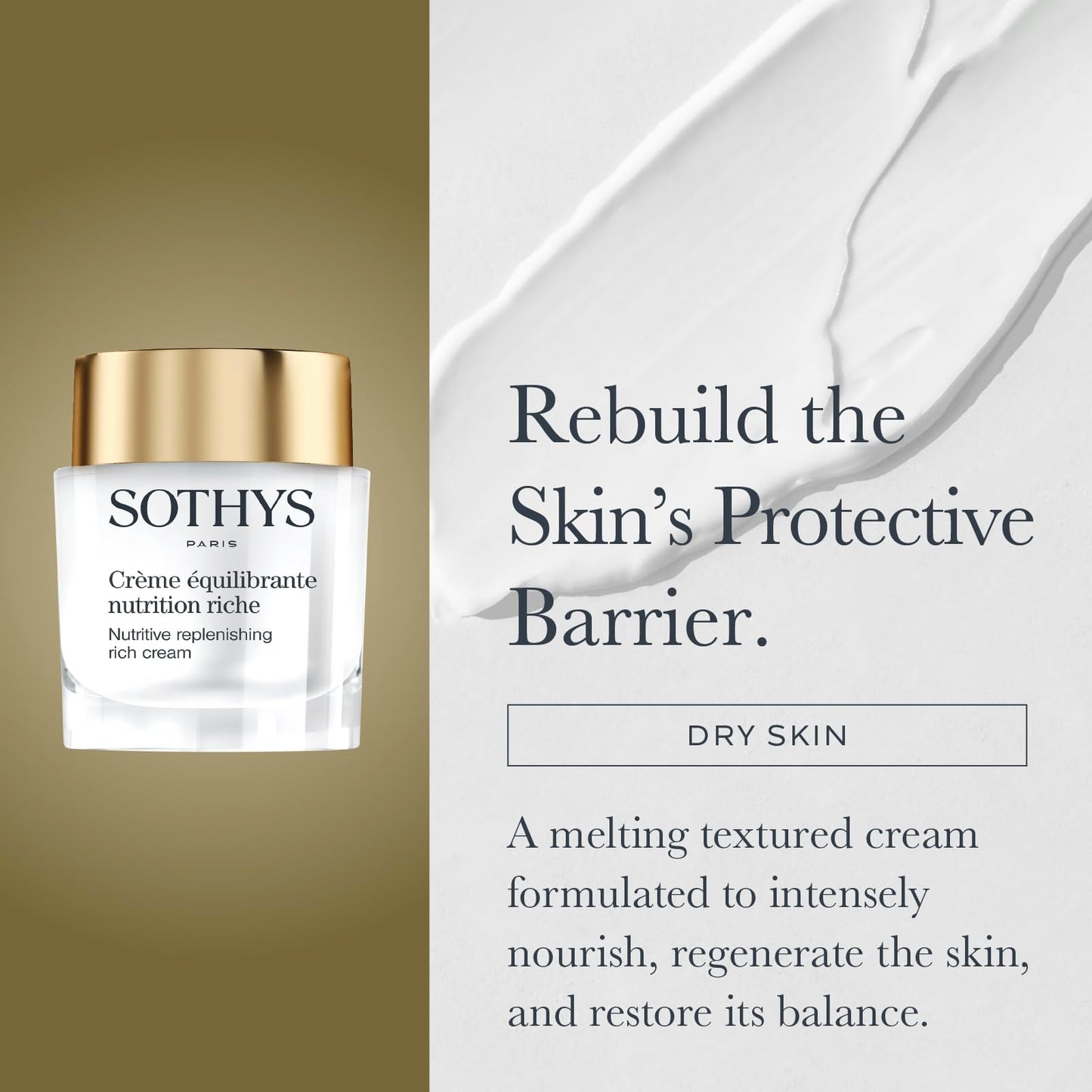 SOTHYS Rich Nutritive Replenishing Cream | Face Moisturizer for Dryness, Strengthens the Skin Barrier with Organic Nutrients | Ideal for Dry Skin