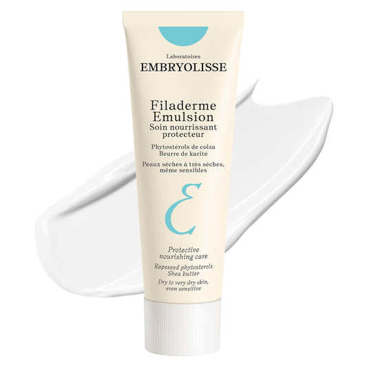 Embryolisse Filaderme Emulsion Face Moisturizer, Intensive Repair for Dry Skin, with Aloe Vera & Shea Butter, 2.54 Fl Oz
