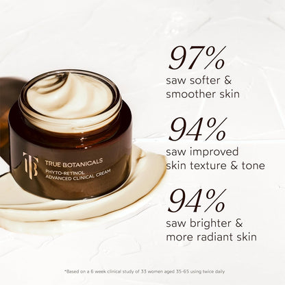 True Botanicals Phyto Retinol Advanced Clinical Cream | Anti-Aging Serum | Retinol Alternative | Targets & Reduces Fine Lines & Wrinkles | Dermatologist Tested, All Natural, Vegan | 1.7 fl oz | 50 ml